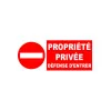 Interdit propriété privée défense d'entrer-Panneau propriété privée-Panneaux Signalétiques