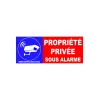 Propriété privée sous alarme sous vidéo surveillance 24h 24-Panneau vidéo surveillance-Panneaux Signalétiques