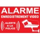 Panneau pvc alarme vidéo surveillance