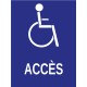 Panneau rampe accés handicapé à droite