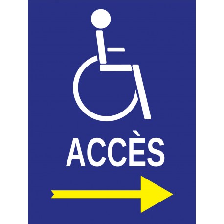 Panneau accès handicapé