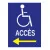 Panneau accès à gauche handicapé-Panneau handicapé - PMR-Panneaux Signalétiques
