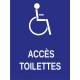 Panneau accès à gauche handicapé
