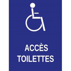 Panneau accès toilettes handicapé