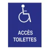 Panneau accès toilettes handicapé-Panneau handicapé - PMR-Panneaux Signalétiques