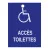 Panneau accès toilettes handicapé-Panneau handicapé - PMR-Panneaux Signalétiques
