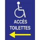 Panneau accès toilettes handicapé à droite
