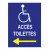 Panneau accès toilettes PMR à gauche-Panneau handicapé - PMR-Panneaux Signalétiques
