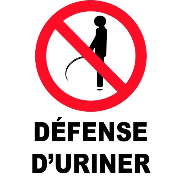 Défense d'uriner-Interdiction-Panneaux Signalétiques