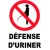 Défense d'uriner-Interdiction-Panneaux Signalétiques