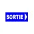 Panneau sortie à droite-Signalétique magasin-Panneaux Signalétiques