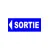 Panneau sortie à gauche-Signalétique magasin-Panneaux Signalétiques