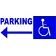 Panneau parking handicapé à droite