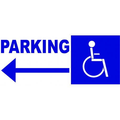 Panneau parking handicapé à droite