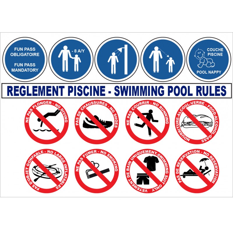 Panneau Sécurité enfants- Porte fermée - signalétique piscine - sign201709
