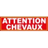 Adhésif "attention chevaux"