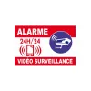 Adhésif alarme vidéo surveillance-Autocollant de dissuasion-Panneaux Signalétiques