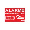 Panneau alarme enregistrement vidéo alerte la police-Panneau vidéo surveillance-Panneaux Signalétiques