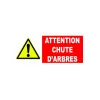 Panneau danger attention chute d'arbres-Panneau attention Danger-Panneaux Signalétiques
