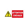 Panneau danger attention chevaux-Panneau attention Danger-Panneaux Signalétiques