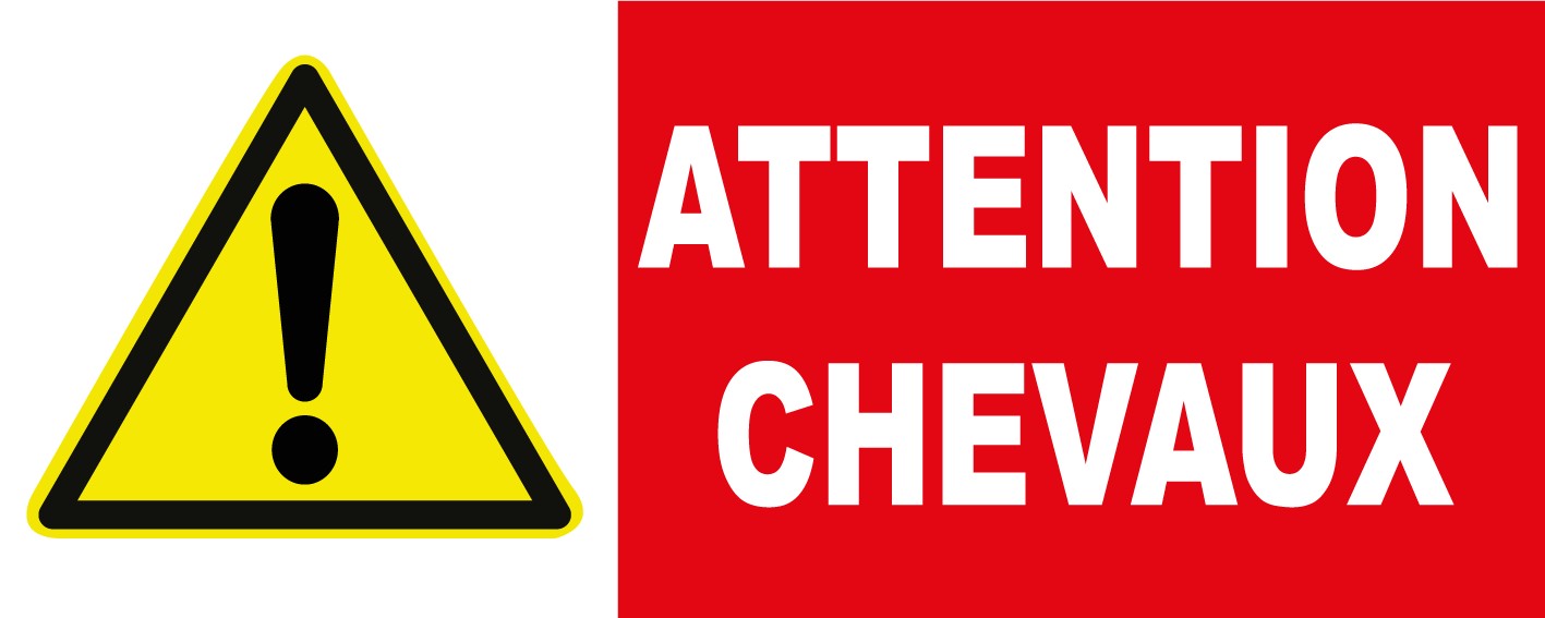 Panneau Danger Attention Chevaux