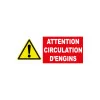 Panneau danger attention circulation d'engins-Panneau attention Danger-Panneaux Signalétiques