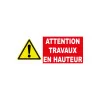 Panneau danger attention travaux en hauteur-Panneau attention Danger-Panneaux Signalétiques