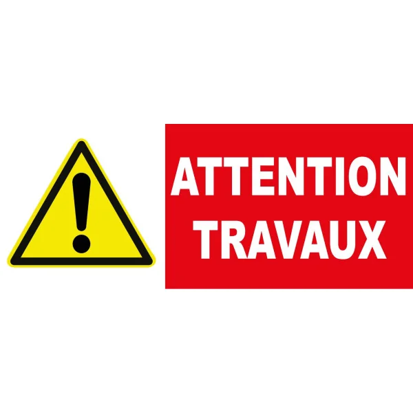 Panneau danger attention travaux-Panneau attention Danger-Panneaux Signalétiques