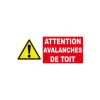 Panneau danger "Attention avalanche de toit"-Panneau attention Danger-Panneaux Signalétiques