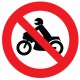 Panneau interdit aux motos