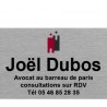 Plaque professionnelle Avocat Dibond alu brossé