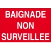Baignade non surveillée-Panneau pêche interdite-Panneaux Signalétiques
