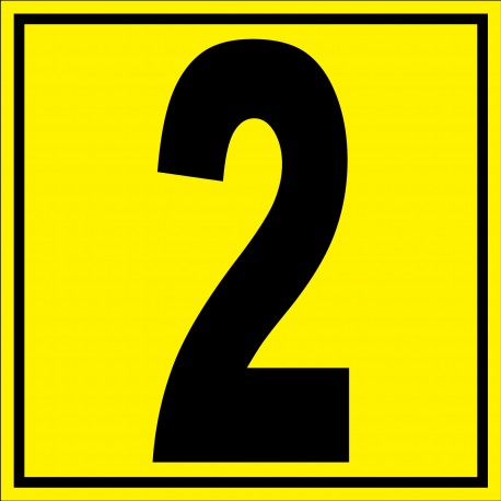 Panneau signalétique pour entrepôt "chiffre 2"