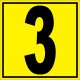 Panneau signalétique pour entrepôt "chiffre 3"