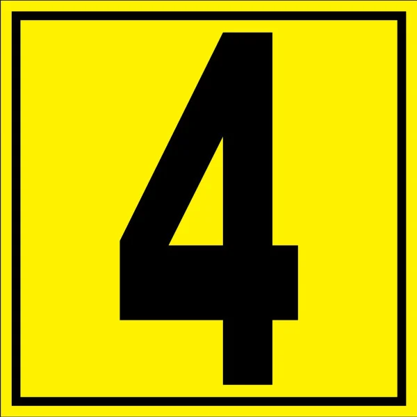 Panneau signalétique pour entrepôt chiffre 4-Signalétique entrepôt-Panneaux Signalétiques