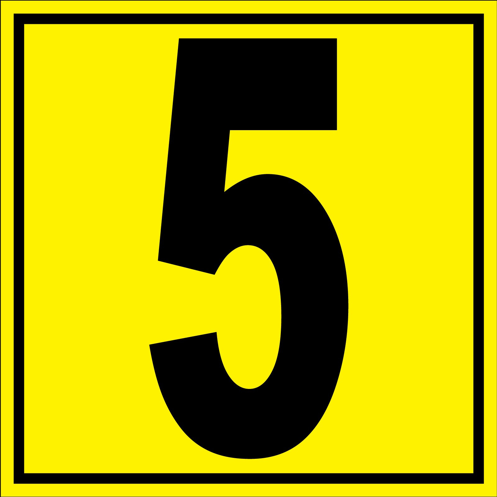 Plaque D Identification Pour Entrepot Chiffre 5