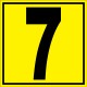 Panneau signalétique pour entrepôt "chiffre 7"