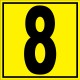 Panneau signalétique pour entrepôt "chiffre 8"
