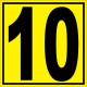Panneau signalétique pour entrepôt "chiffre 10"