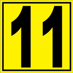 Panneau signalétique pour entrepôt "chiffre 11"