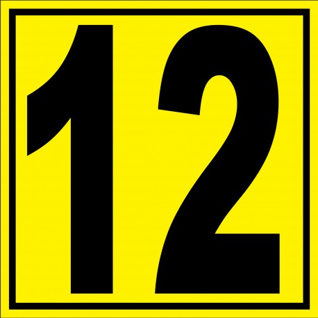 Panneau signalétique pour entrepôt "chiffre 12"