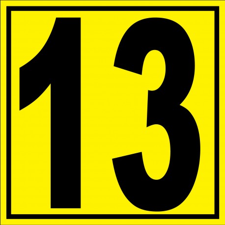 Panneau signalétique pour entrepôt "chiffre 13"