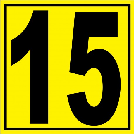 Panneau signalétique pour entrepôt "chiffre 15"