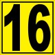 Panneau signalétique pour entrepôt "chiffre 16"