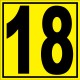 Panneau signalétique pour entrepôt "chiffre 18"