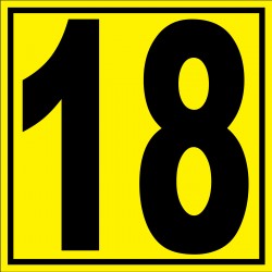 Panneau signalétique pour entrepôt "chiffre 18"