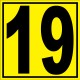 Panneau signalétique pour entrepôt "chiffre 19"