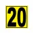 Panneau signalétique pour entrepôt chiffre 20-Signalétique entrepôt-Panneaux Signalétiques