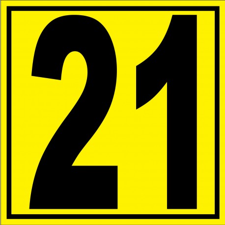 Panneau signalétique pour entrepôt "chiffre 21"