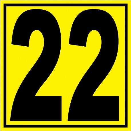 Panneau signalétique pour entrepôt "chiffre 22"